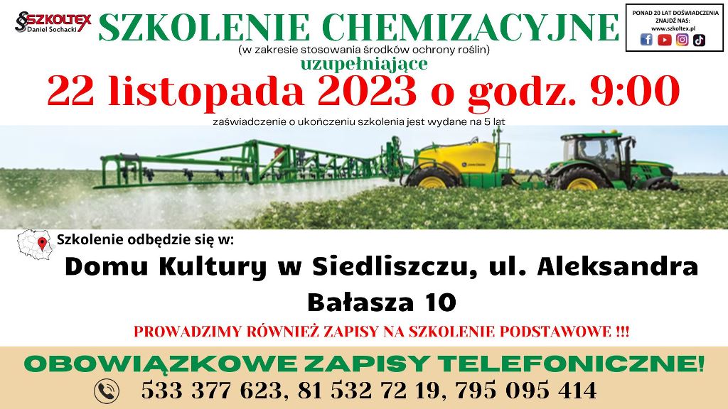 SZKOLENIE CHEMIZACYJNE uzupełniające - zdjęcie ilustracyjne