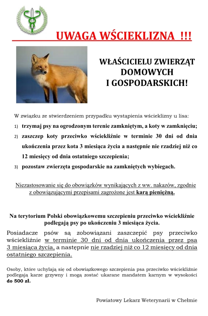 UWAGA WŚCIEKLIZNA V.51